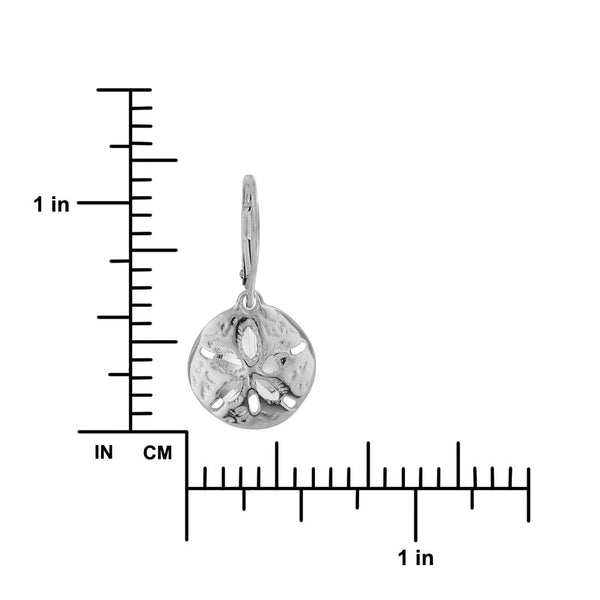 Sterling Silver Sand Dollar Dangle Leverback Earrings – Hawaiian