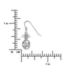 Rhodium Plated Sterling Silver Pineapple Dangle Earrings