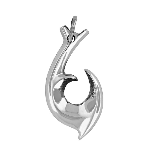 Sterling Silver Tribal Fish Hook Pendant – Hawaiian Silver Jewelry