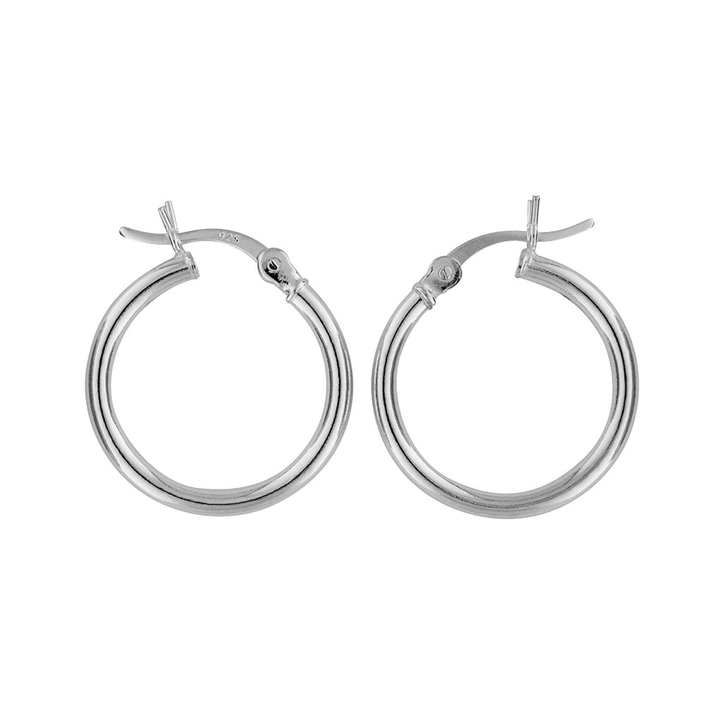 Sterling Silver Hoop Earrings 2mm x 18mm