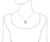14kt Rose Gold Plated Sterling Silver 1 Inch Engraved Starfish Pendant