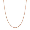 14kt Rose Gold Plated Sterling Silver 1.2mm Diamond-Cut Ball Chain Necklace, 15-20 Inch