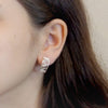 Sterling Silver Turtle Filigree Half Hoop Earrings