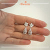 Sterling Silver Plumeria and Pineapple Dangle Earrings