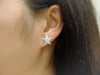 Sterling Silver 15mm Engraved Starfish Earrings