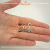Sterling Silver Engraved Heart Dangle Earrings