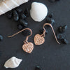 Sterling Silver Engraved Heart Dangle Earrings