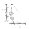 Sterling Silver Double Monstera Dangle Earrings
