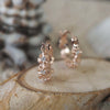 Sterling Silver Tiny Plumeria Hoop Earrings