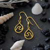 Sterling Silver Wave in Teardrop Dangle Earrings