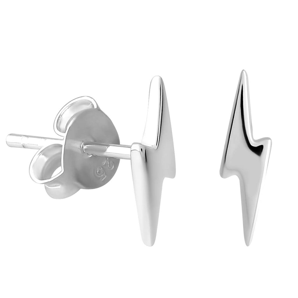 Sterling Silver XS Tiny Lightning Stud Earrings