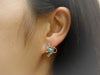 Sterling Silver Synthetic Blue Opal Monkey Stud Earrings