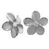 Sterling Silver 15mm Plumeria Stud Earrings