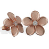 Sterling Silver 15mm Plumeria Stud Earrings