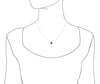 Sterling Silver Synthetic Opal Bead Barrel Charm/Pendant