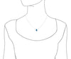 Sterling Silver Synthetic Opal Bead Barrel Charm/Pendant