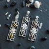 Sterling Silver Turtle and Plumeria Vertical Bar Pendant Necklace, 16+2