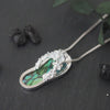 Sterling Silver Abalone Shell Slipper Flip Flop Pendant Necklace, 16+2