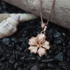 Sterling Silver 17mm Hibiscus Pendant Necklace, 16+2