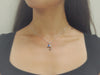 Sterling Silver Synthetic Opal Dolphin Pendant Necklace, 16+2