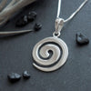 Sterling Silver Spiral Pendant Necklace, 18