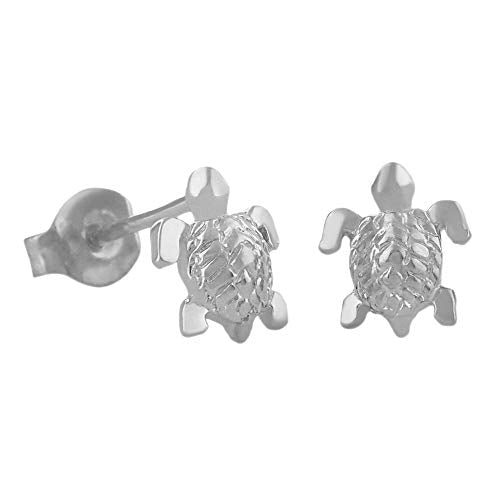 Sterling Silver 7mm XS Sea Turtle Stud Earrings