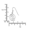 Sterling Silver Swirl Spiral Dangle Earrings