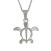 Sterling Silver Small Turtle Petroglyph Pendant Necklace, 16+2