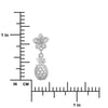 Sterling Silver Plumeria Dangling Pineapple Pendant Necklace, 16+2