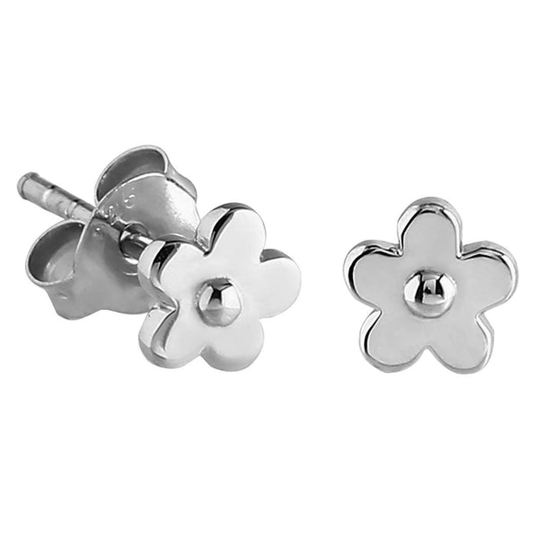 Sterling Silver XS Tiny Flower Stud Earrings