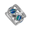 Sterling Silver Synthetic Opal Turtle Bead Charm/Pendant
