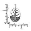 Sterling Silver Oval Tree of Life Pendant