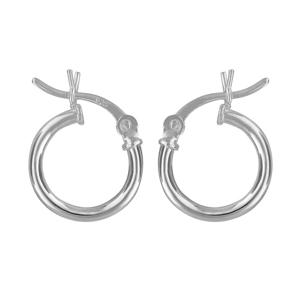 Sterling Silver Small Huggies Hoop Earrings 2mm x 12mm
