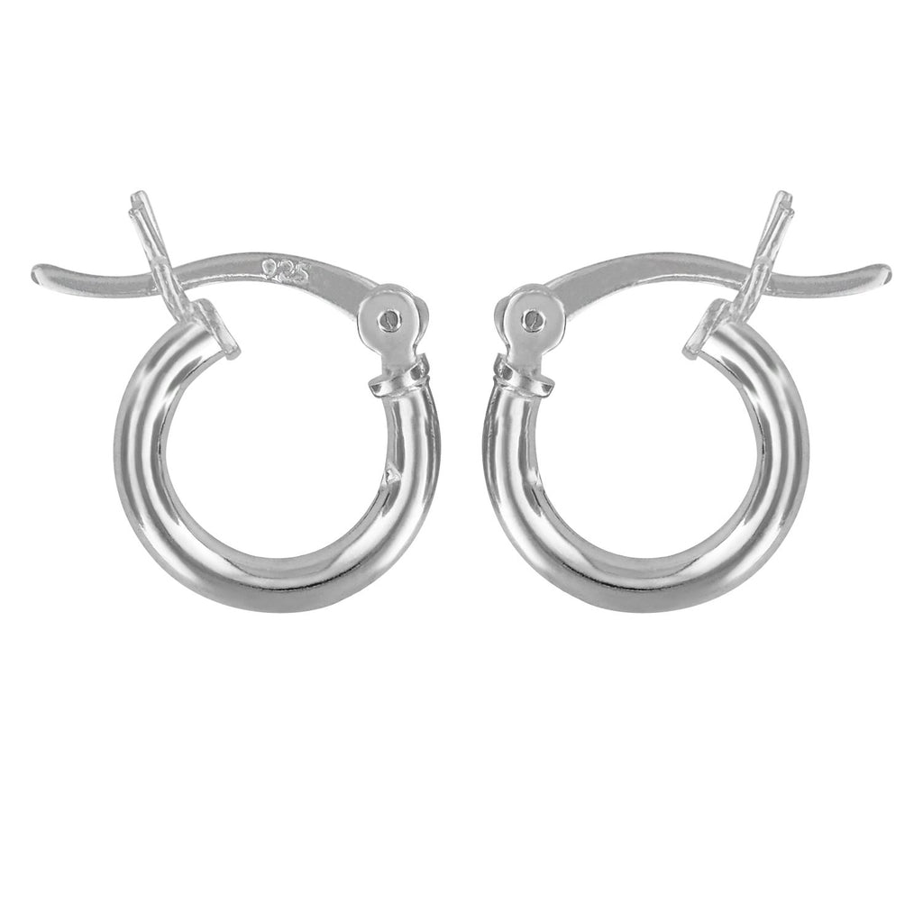 Sterling Silver Tiny Huggies Hoop Earrings 2mm x 10mm