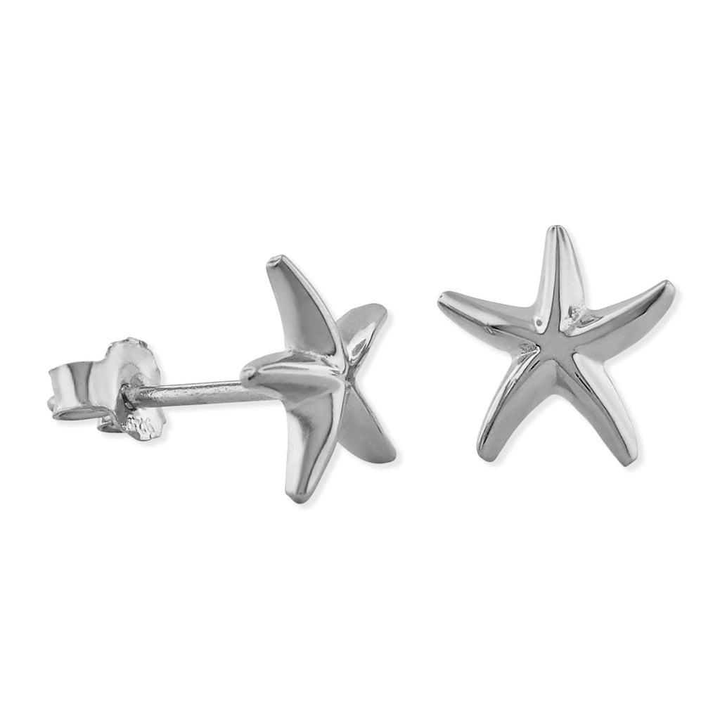 Sterling Silver Starfish Stud Earrings XS