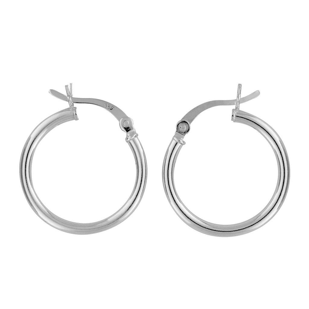 Sterling Silver Hoop Earrings 2mm x 20mm