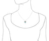 Sterling Silver Synthetic Opal Bird of Paradise Pendant Necklace