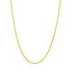 14kt Yellow Gold Plated Sterling Silver 1.1mm Diamond-Cut Rope Chain Necklace Nickel-Free,14-36Inch
