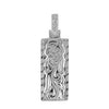 Sterling Silver Turtle and Scroll Vertical Bar Pendant