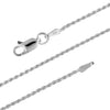 Sterling Silver 1.1mm Diamond-Cut Rope Chain Necklace Solid Italian Nickel-Free, 14-36-inch