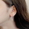 Sterling Silver 1/2 Inch Open Plumeria Dangle Earrings