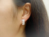 Sterling Silver Plumeria Filigree Half Hoop Earrings