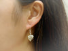 Sterling Silver Mother of Pearl Monstera Dangle Earrings