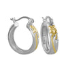 Sterling Silver 11/16 Inch Engraved Hoop Earrings