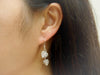 Sterling Silver Double Monstera Dangle Earrings