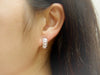 Sterling Silver Half Hoop Plumeria Filigree Earrings