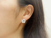 Sterling Silver 1/2 Inch Hibiscus Stud Earrings