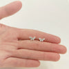 Sterling Silver XS Tiny Butterfly Stud Earrings
