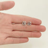 Sterling Silver XS Tiny Peace Stud Earrings