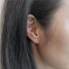 Sterling Silver XS Tiny Plus Stud Earrings